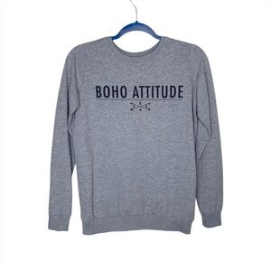 Boho Attitude Crew Neck Long Sleeve Sweatshirt